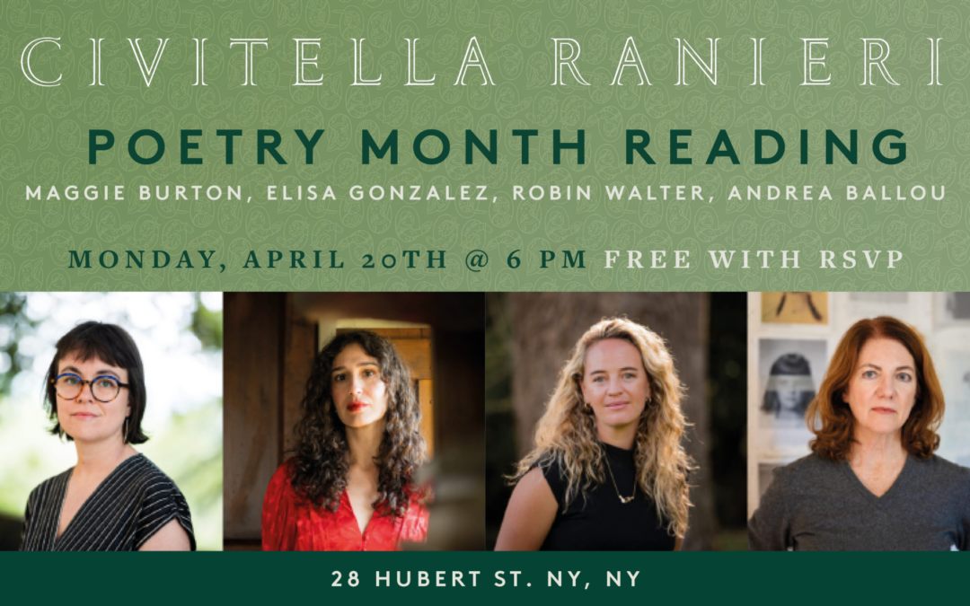 Civitella, NYC: April 20th, 2026 Poetry Month Reading
