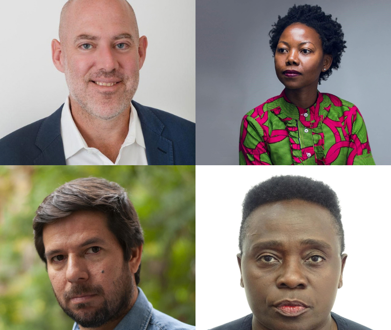 At the Castle: Christopher Beha, NoViolet Bulawayo, Renato Cisneros & Jennifer Nansubuga Makumbi Reading.