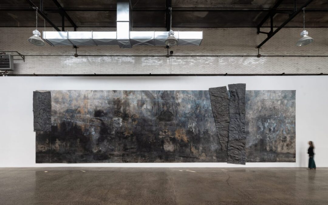 “Three Works” by Athena LaTocha at Mana Contemporary Gallery in Jersey City